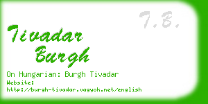 tivadar burgh business card
